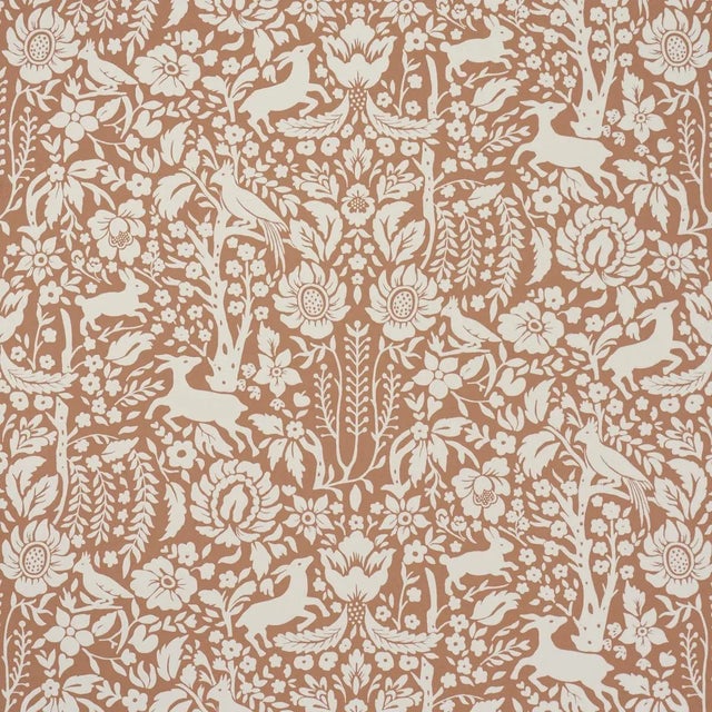 Schumacher Deerfield Wallpaper In Spice For Sale