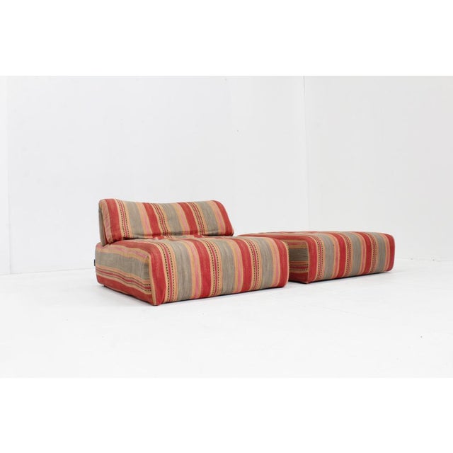 Vintage Roche Bobois Voyage Immobile armchair with ottoman designed by Roche Bobois France in the 1990s. High quality...