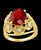 4.5 Ct Natural Spessartine Garnet & Diamond Ring 18 Karat Yellow Gold For Sale - Image 17 of 18