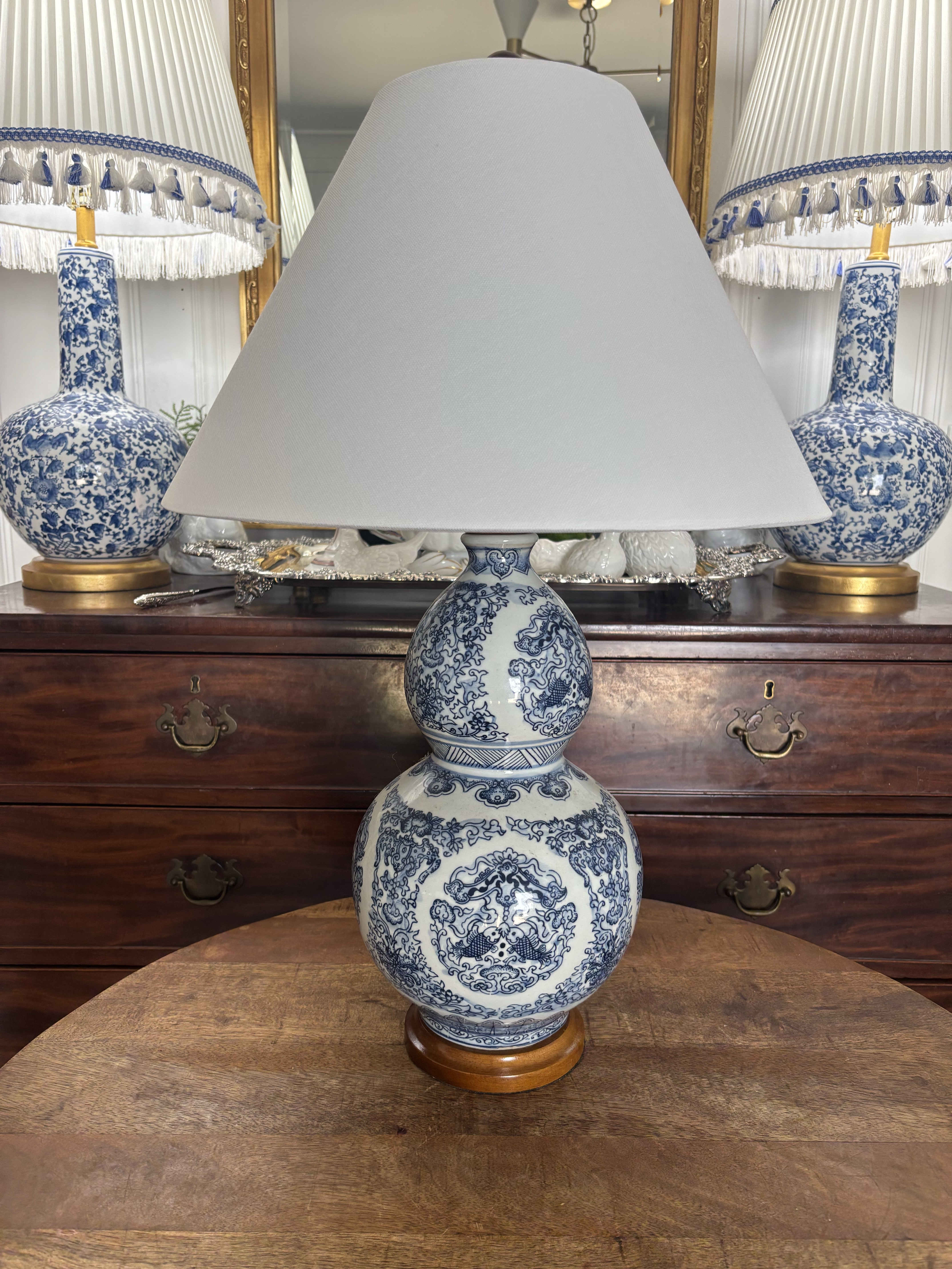 美品　RALPH LAUREN×CLOT ライトブルー　Mサイズ Lauren Ralph Lauren Blue and White Chinoiserie Double Gourd Koi