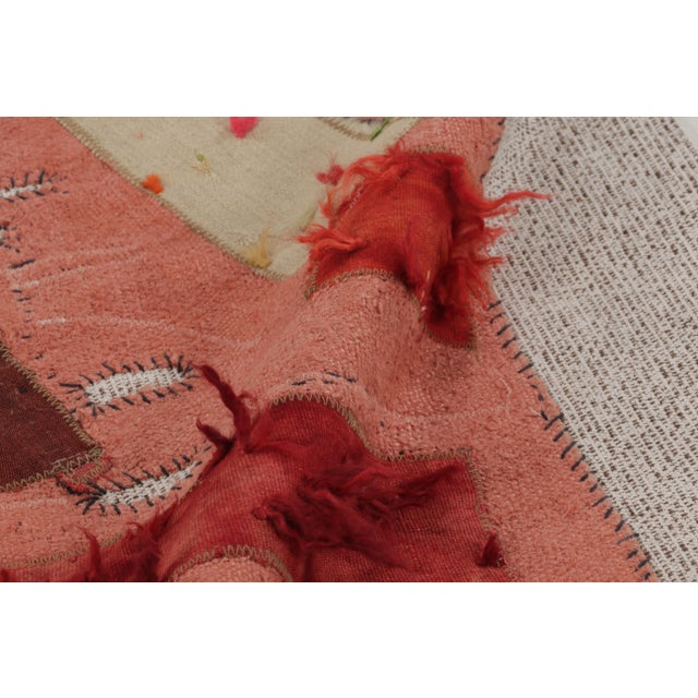 Vintage Patchwork Tapestry “Fragments of Time” in Neutral Pink Hues - Rug & Kilim For Sale In New York - Image 6 of 9