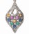 1990s 1990s Colored Sapphires and Pavé Set Diamond Dangle Earrings, Pair For Sale - Image 5 of 5