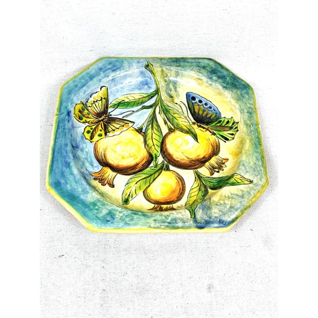 Mexican Vintage Santa Rosa Pottery Plate For Sale - Image 3 of 9