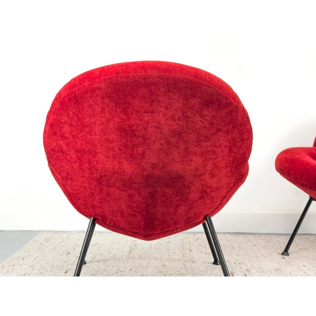 Red Lounge Chairs by Fritz Neth for Correcta, 1950s, Set of 2 For Sale - Image 9 of 18