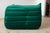 Ligne Roset Bottle Green Velvet Togo Corner Chair by Michel Ducaroy for Ligne Roset, 1970 For Sale - Image 4 of 11