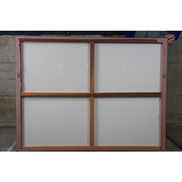 Mauve 1988 Abstract Southwestern Motif Mixed-Media Painting by Ann Dergara, Framed For Sale - Image 8 of 11