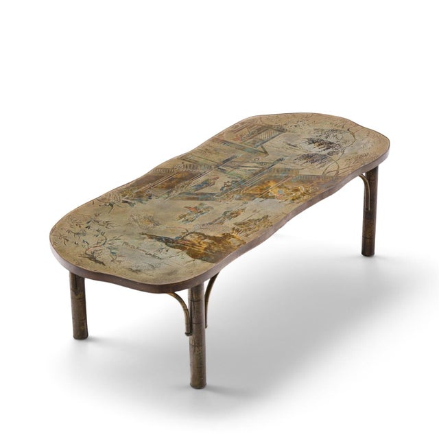 Philip & Kelvin LaVerne Chan Model 140 Mid Century Bronze Coffee Table For Sale In Chicago - Image 6 of 11