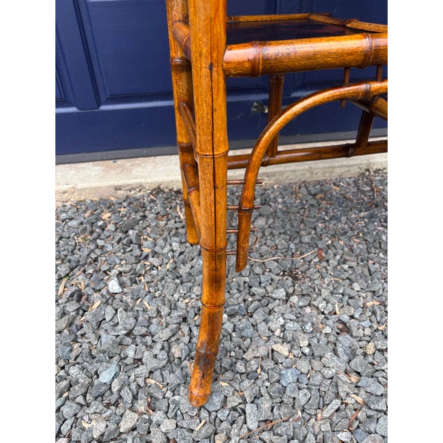 Bamboo Etagere With Pagoda Top and Chinoiserie Panels, 19th Century For Sale - Image 15 of 18