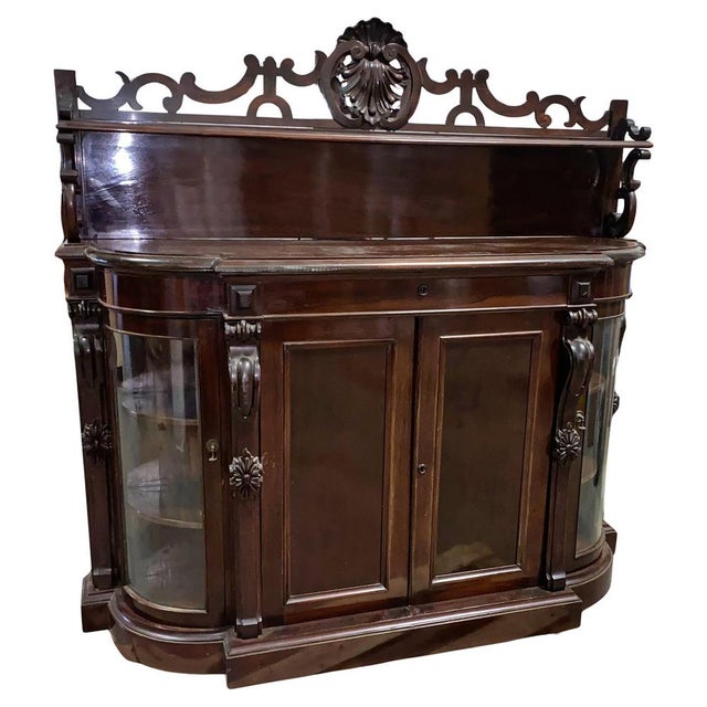 English Cabinet in Walnut Root For Sale - Image 6 of 6