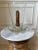Carl Auböck Vintage Carl Aubock Style Pitcher With Rattan Wrapped Handle and Attached Underplate For Sale - Image 4 of 12