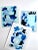 This is a set of three (3) giclees by Neicy Frey titled "Blue Chinoiserie Abstractions" The prints feature organic hard-...