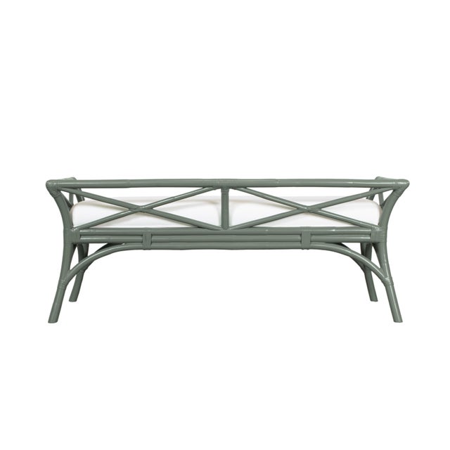 Charlotte Bench - Evergreen For Sale In West Palm - Image 6 of 7