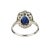 Gold Ring with Sapphire and Diamonds For Sale - Image 5 of 9