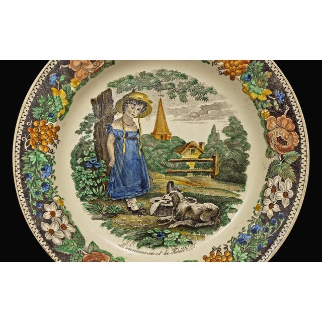 19th Century Faience Plate - a Pair For Sale - Image 4 of 8
