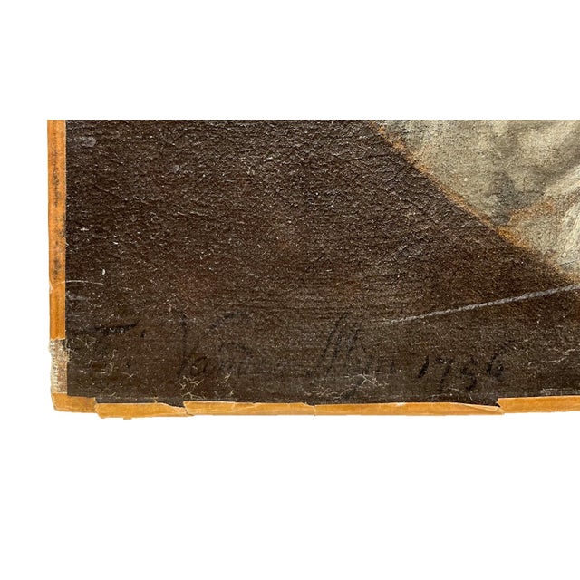 Frans Van Der Mijn, Portrait of a Gentlewoman, 1756, Oil on Canvas For Sale - Image 9 of 11