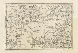 Antique Map of Western Tartary and the Gobi Desert of the Russian Empire, 1750