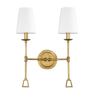 Ponce City 2 Light Sconce, Gilded Gold