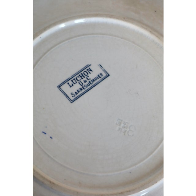Iron Earth Flat Plates Model Luchon from Sarreguemines U & C, Set of 6 For Sale - Image 4 of 11