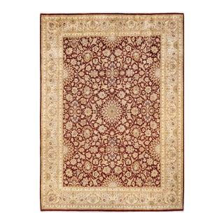 Mogul, One-of-a-Kind Hand-Knotted Area Rug - Red, 9' 2" x 12' 5" For Sale