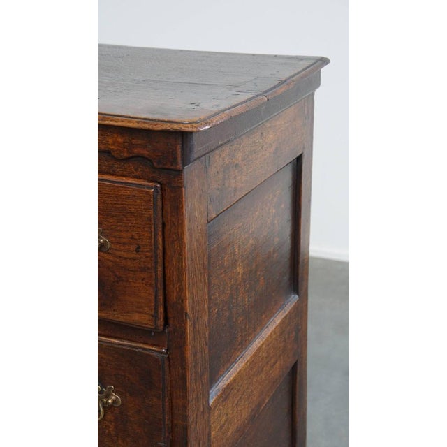 18th Century English Chest of Drawers with 5 Drawers and Details For Sale - Image 12 of 15