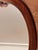 Brown Vintage Oval Mirror in Stained Wood, 1970s For Sale - Image 8 of 17