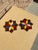 Brick Red Mid-Century Modern German Painted Wood Star Coasters- a Pair For Sale - Image 8 of 9
