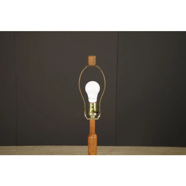 Brown 1960s Gordon & Jane Martz for Marshall Studios Ceramic Tile Table Floor Lamp For Sale - Image 8 of 16