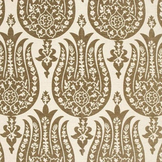 Schumacher Izmir Chenille Fabric in Mocha For Sale