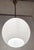 1980s Vintage Italian Pendant Lamp with White Patterned Glass Shade, 1980s For Sale - Image 5 of 9
