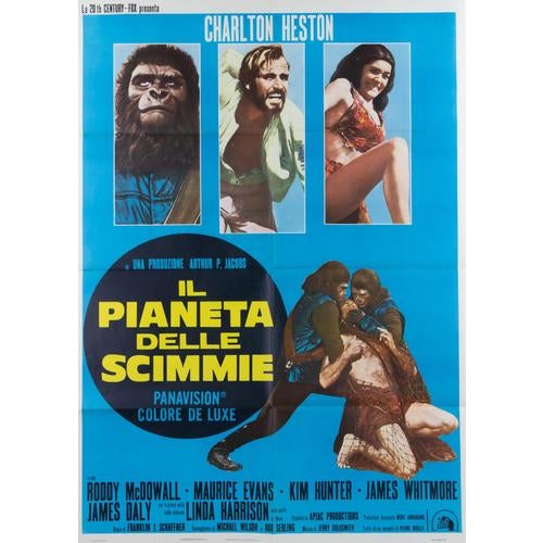 Vintage Italian 2-Foglio Planet of the Apes Poster, 1960s For Sale - Image 6 of 7