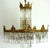 1960s Brass and Lead Crystal Chandelier from Palwa, 1960s For Sale - Image 5 of 14
