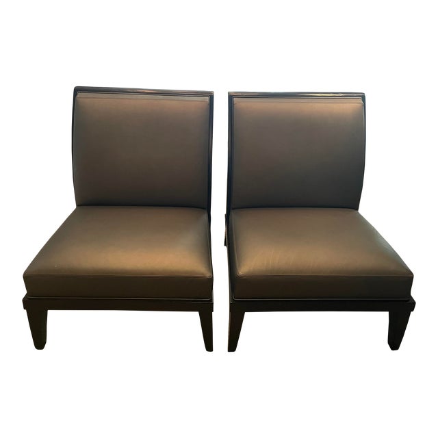 Holly Hunt Armless Chairs - 2 Pairs Available For Sale