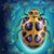 Space Beetle 02 by Stacy D'Aguiar | Acrylic on wood Illustration of a beetle against a cosmic background For Sale - Image 4 of 5