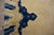 1890s Ivory Blue Tan Antique Chinese Peking Dragon Carpet 8' X 9'8" Wool Rug For Sale - Image 9 of 14