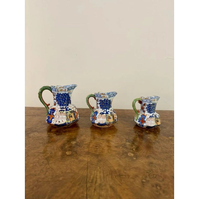 Early 19th Century Antique Davenport Ironstone Octagonal Jugs, 1820, Set of 3 For Sale - Image 5 of 6