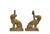 Brass and Iron Dogs Fireplace Andirons, 1930s, Set of 2 For Sale - Image 3 of 11