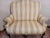 Wingback Settee Loveseat | Upholstered Accent Bench | Queen Anne Style. Excellent condition circa 1920. Elegant wingback...
