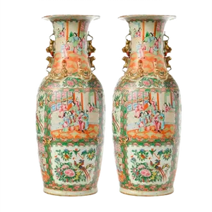 Canton Vases, Set of 2
