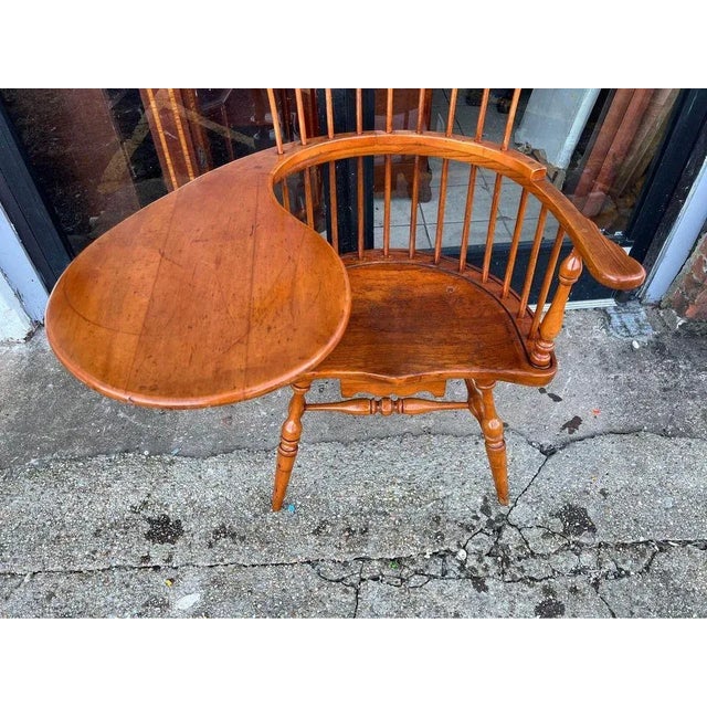20th Century Colonial Revival, Windsor Writing Armchair For Sale - Image 9 of 12