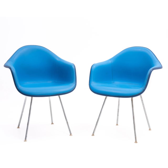 Eames Shell Chair 青 Charles Eames for Herman Miller Mid Century Upholstered