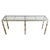Metal Italian 1970s Chrome & Glass Console With Brass Faux Bamboo Mounts For Sale - Image 7 of 7