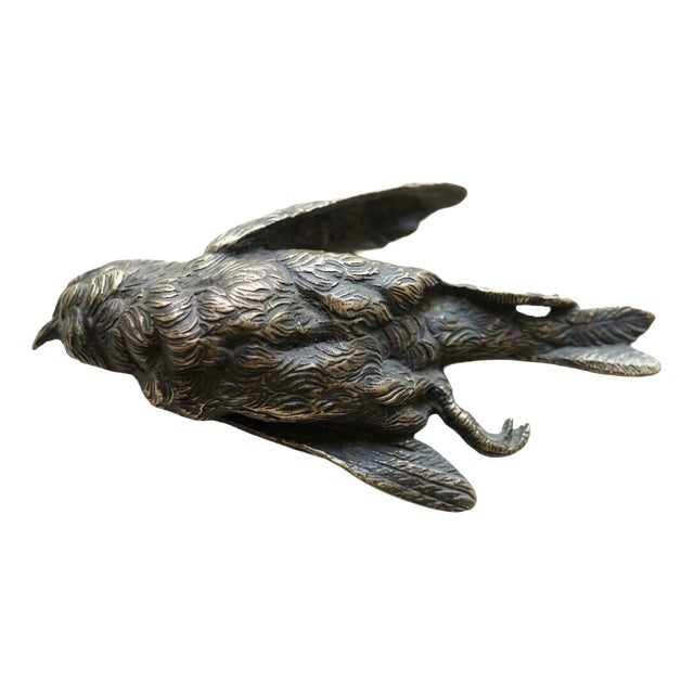 After Colomera, Dead Sparrow Sculpture, 1800s, Bronze For Sale