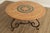 High Quality Vintage Iron Scroll Base Table with Custom Marble Star Inlay Round Top
