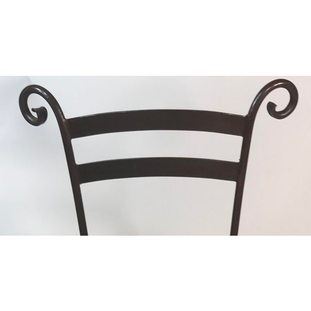Mid 20th Century Mid Century Iron Cafe Dining Chairs- Set of 4 For Sale - Image 5 of 6