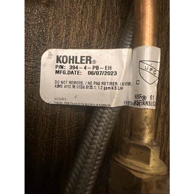 Metal Kohler K 394 4 Pb Devonshire Polished Brass Bathroom Sink Faucet For Sale - Image 7 of 8