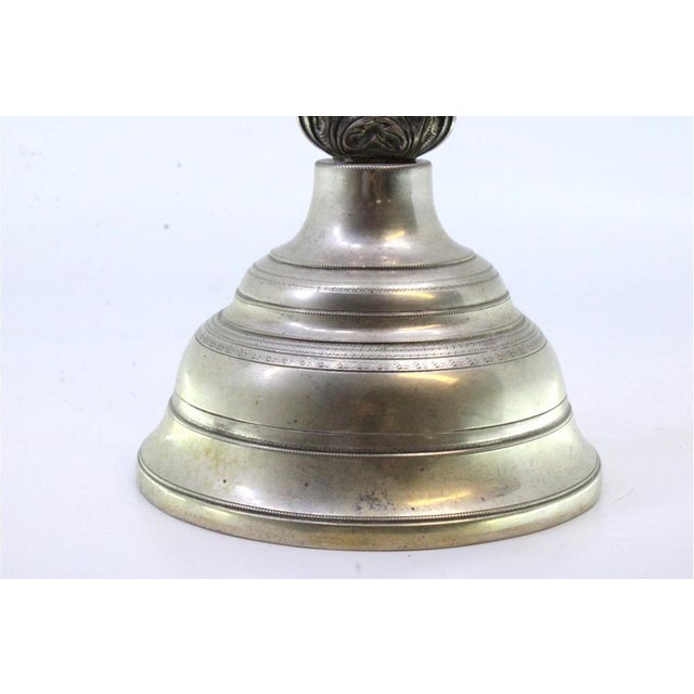 Metal Silver Crucifix with Reliefs For Sale - Image 7 of 9