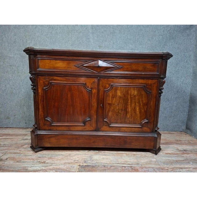 Drop-Front Writing Desk in Mahogany and Veneer For Sale - Image 4 of 12