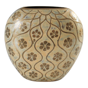 Vintage Brass Cloisonne Bud Vase W/ Floral Motif by Century