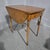 A top quality oval satinwood pembroke table with painted legs and top, working key, mahogany lined, in excellent overall...