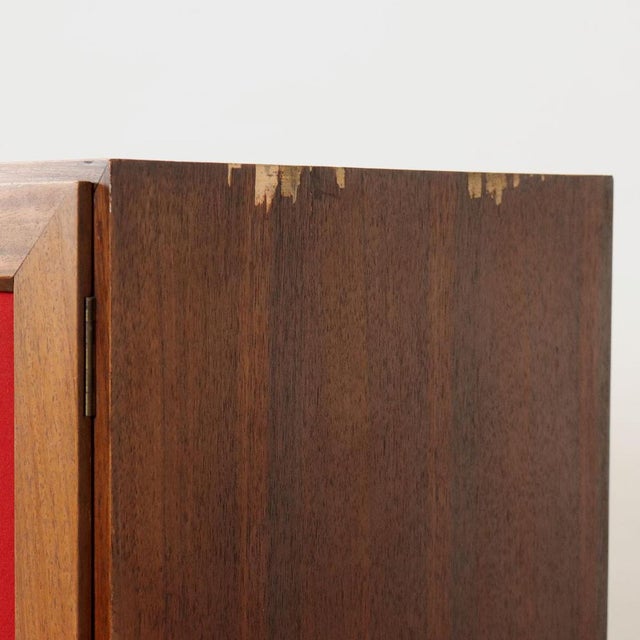 Red Vintage Red Sideboard, 1960s For Sale - Image 8 of 11